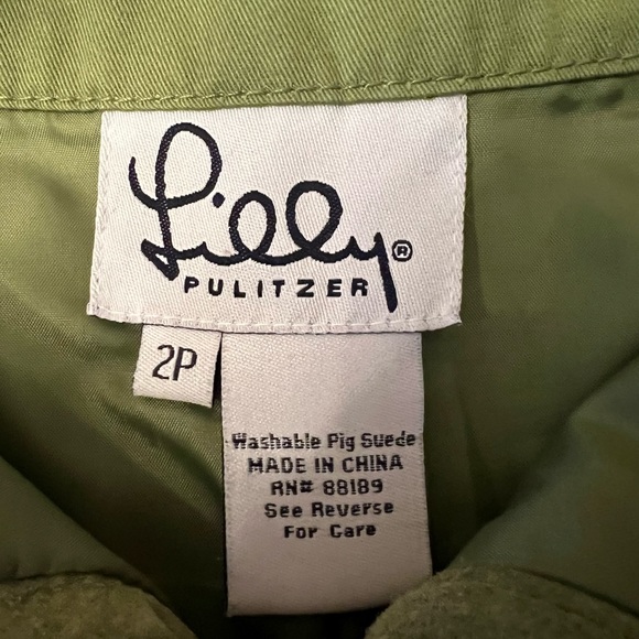 LILLY PULITZER VINTAGE DANA PIG SUEDE MINI SKIRT- SIZE: 2P - Picture 5 of 6